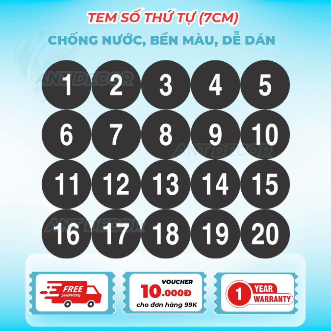 Decal Dán (7cm) Số Từ 1 đến 100 – Giải Pháp Đánh Số Nhanh Chóng và Hiệu Quả