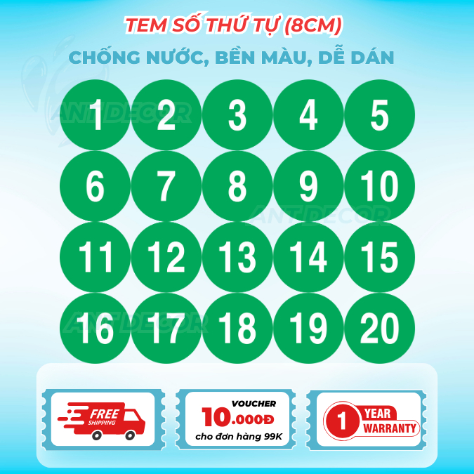 Decal Dán (8cm) Số Từ 1 đến 100 – Giải Pháp Đánh Số Nhanh Chóng và Hiệu Quả