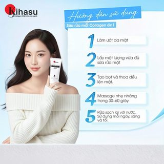 Sữa Rửa Mặt Collagen Kihasu 100ml Dưỡng Ẩm, Làm Sạch Dịu Nhẹ, Dạng Gel Cho Da Nhạy Cảm