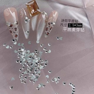 Túi đá mix hình v màu trắng trang trí nail