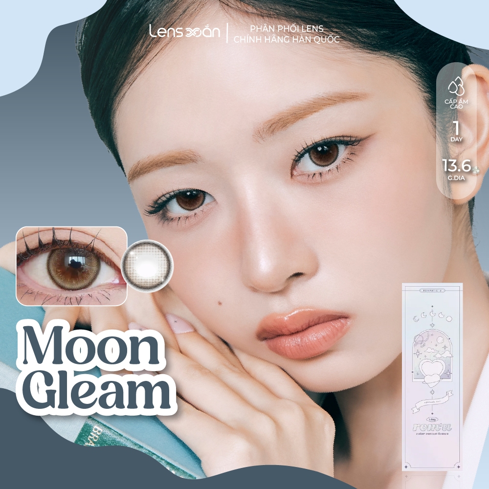 LENS 1 NGÀY tự nhiên LENS XOẮN kính áp tròng REI IVE đeo màu nâu trong ...