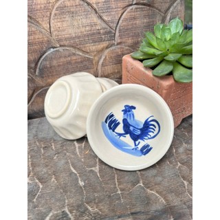 Chén Bánh Bèo/Chén Tép/Chén Chấm Gốm Vẽ Gà/Cá Cao Cấp 9.5cm - Gốm Lái Thiêu - Gốm Nam Bộ