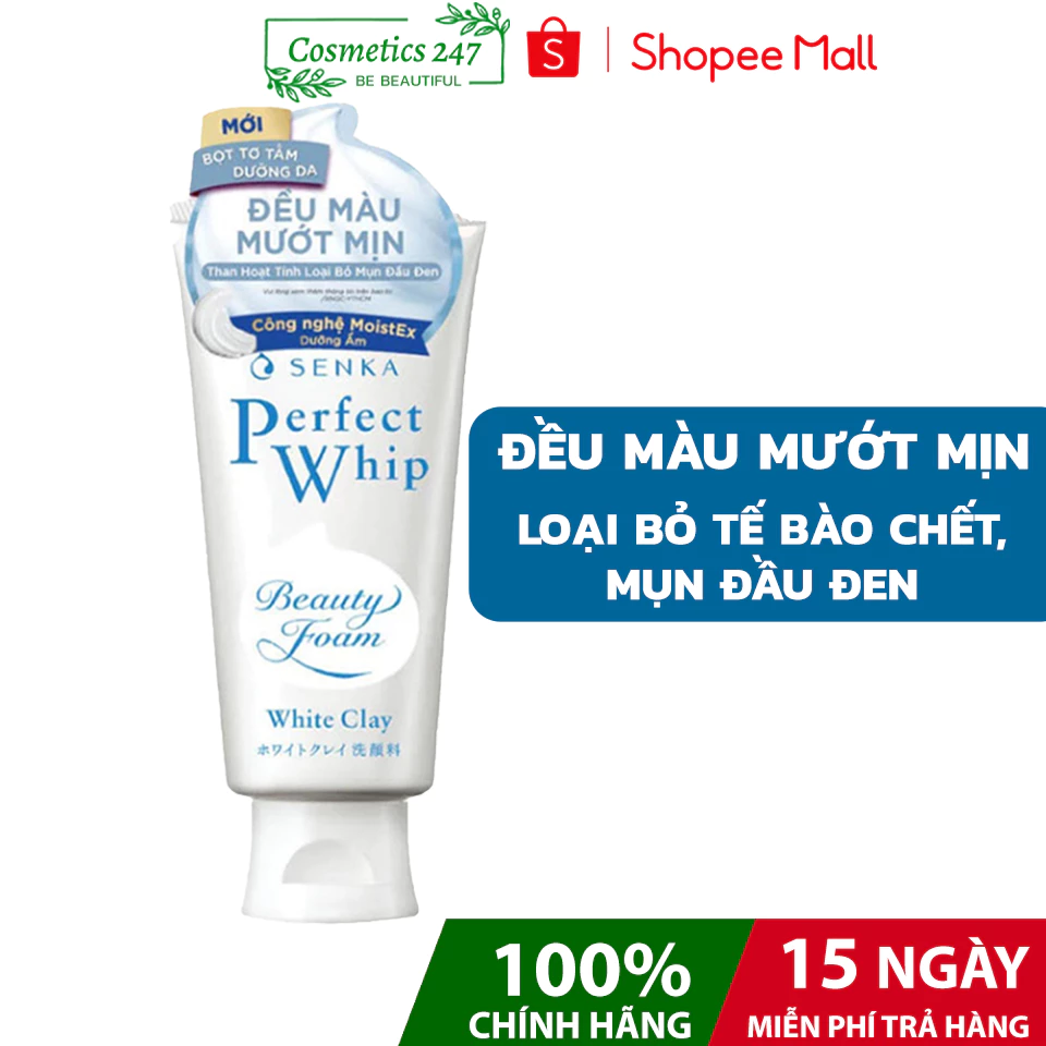 Sữa rửa mặt Senka Perfect White Clay 120g - sản phẩm chính