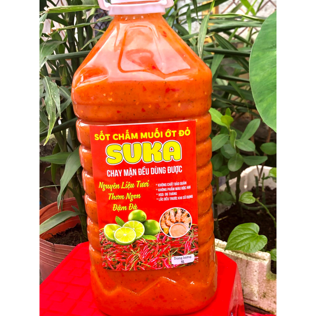 Sỉ Sốt Chấm Muối Ớt Đỏ SUKA Nhà Làm | Cay Ngon Đậm Đà, Chấm Chân Gà Hải Sản Thịt Luộc, Phù Hợp Kinh Doanh Ăn Vặt