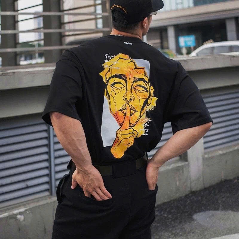 Áo thun Stee Cổ tròn FIGHT TO THE NOISE localbrand ICVCVNI Unisex Cotton