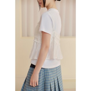 Áo OLV hai dây bèo tầng phối hoa chất voan mỏng nhẹ Cilla Fleur Top phù hợp đi chơi đi biển