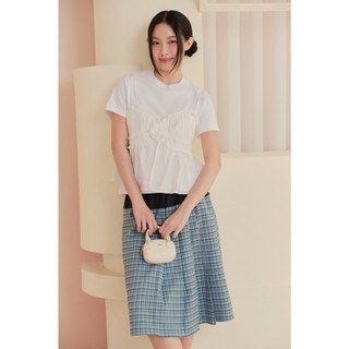 Áo OLV hai dây bèo tầng phối hoa chất voan mỏng nhẹ Cilla Fleur Top phù hợp đi chơi đi biển