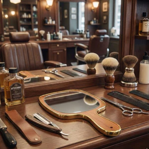 Gương soi gáy cho Barber Shop bằng gỗ