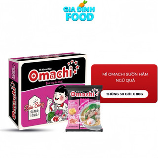 [Thùng x30 gói] Mì ăn liền Khoai tây Omachi Bò hầm/ Tôm càng/ Sườn 80g/ Gói