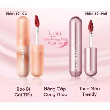 Son Kem Bùn Colorkey Phiên Bản Nâng Cấp – Lì Mịn, Nhẹ Môi2g