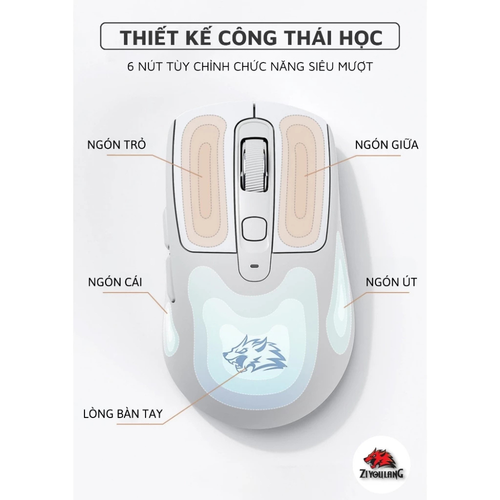 Chuột máy tính X7BT / A3 Ziyouland | Attack Shark văn phòng không dây new 2025 ,thiết kế công thái học, phím bấm im lặng | BigBuy360 - bigbuy360.vn