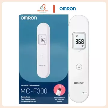 Nhiệt kế đo trán Omron MCF300 cho bé sơ sinh, dụng cụ đo nhiệt hồng ngoại chính xác - Monnie Kids