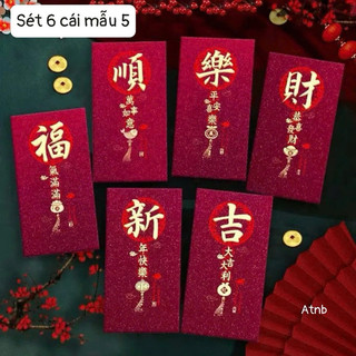 Xì lì đỏ rực tết 2026 set 6 cái siêu đẹp