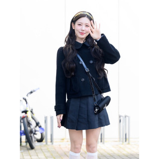 Le rouge | Miyeon jacket Áo khoác dạ dáng lửng 2 hàng cúc phong cách Hàn Quốc