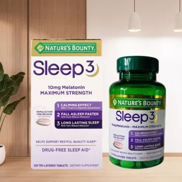 VIÊN UỐNG NGỦ NGON NATURE ’S BOUNTY SLEEP 3 10MG MELATONIN 3 TÁC ĐỘNG