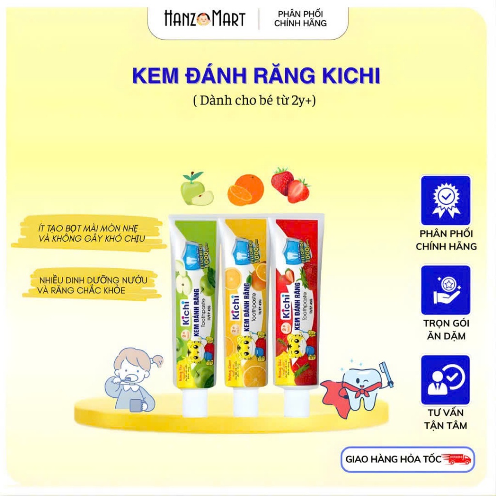 Kem đánh răng trẻ em - Kichi Kichilachi 45gr