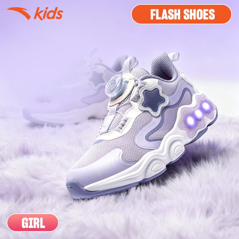 ANTA Kids Starry Sky Giày Thời Trang Phát Sáng Bé Gái 3225D9918. Êm Đàn Hồi, Thời Trang Đi Hoc
