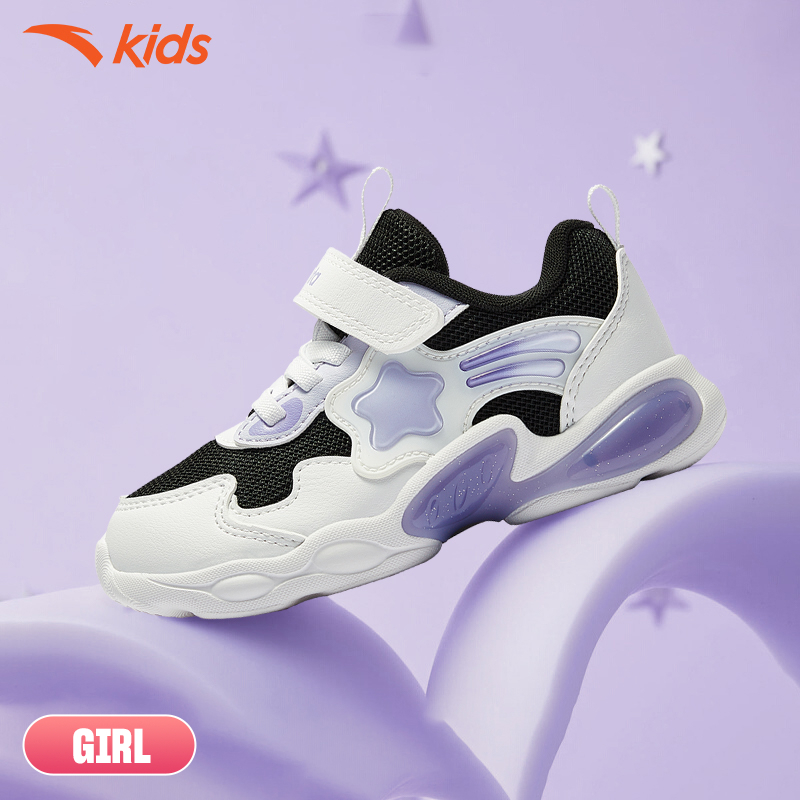 ANTA Kids Flash Shoes Giày Tập Đi Bé gái 3225D0006 Size 22-27 Phát Sáng, Thoải Mái Vận Động, Đàn Hồi