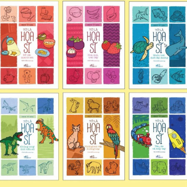 Series sách tô màu: Tớ là họa sĩ (6 cuốn lẻ) (Nhã Nam HCM)