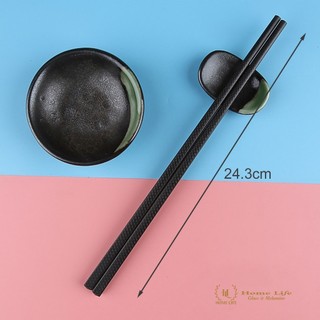 Set 10 Đôi Đũa Đen Nội Địa, Đũa Đen Kháng Khuẩn Chống Nấm Mốc Chông Trơn Trượt, Đũa Vây Cá