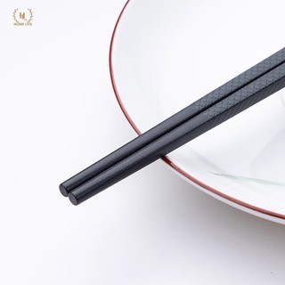 Set 10 Đôi Đũa Đen Nội Địa, Đũa Đen Kháng Khuẩn Chống Nấm Mốc Chông Trơn Trượt, Đũa Vây Cá