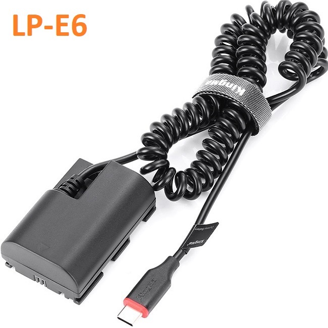 Pin ảo LP-E6 Type C dùng cho máy ảnh Canon R, R5, R6, 5D4, 6D2 ...
