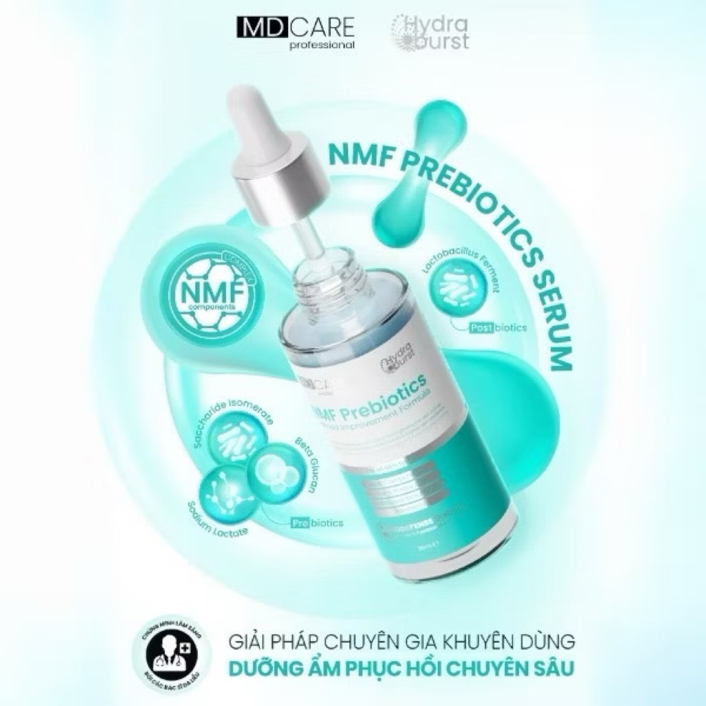 Thiết Kế Của Serum Cân Bằng Lợi Khuẩn Và Phục Hồi Hàng Rào Bảo Vệ Da Md Care Nmf Prebiotics Serum 30Ml Tiêu Chuẩn