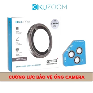 Cường Lực Camera Chính Hãng Kuzoom Có Khung Trợ Dán, Bảo Vệ Camera Khỏi Trầy Xước Dùng Cho Iphone