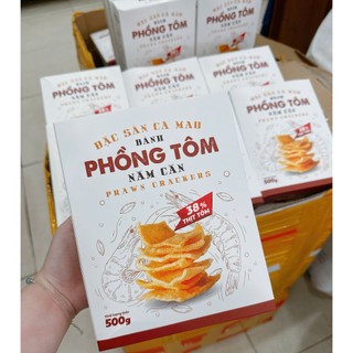 BÁNH PHỒNG TÔM CÀ MAU LOẠI ĐẶC BIỆT – 38% THỊT TÔM – BỊCH 500G – PHỒNG TO, GIÒN RỤM.