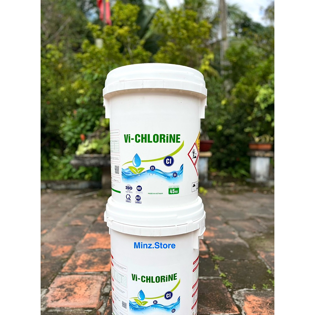 Vi-Chlorine 70% (45Kg) Clo Việt Trì (Việt Nam), Khử khuẩn, tảo xử lý nước hồ bơ, ao tôm, cá...