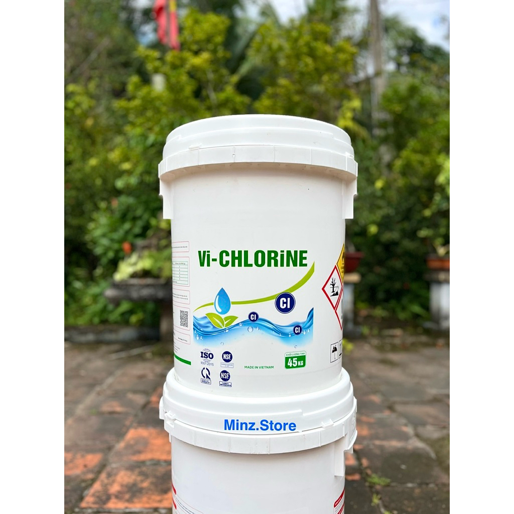 Vi-Chlorine 70% (45Kg) Clo Việt Trì (Việt Nam), Khử khuẩn, tảo xử lý nước hồ bơ, ao tôm, cá...