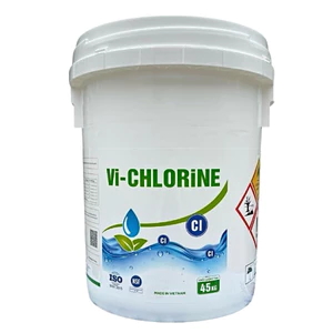 Vi-Chlorine 70% (45Kg) Clo Việt Trì (Việt Nam), Khử khuẩn, tảo xử lý nước hồ bơ, ao tôm, cá...