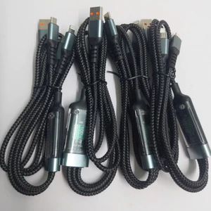 Dây Cáp Sạc Dữ Liệu Sạc Nhanh 3 Đầu 100W 6A