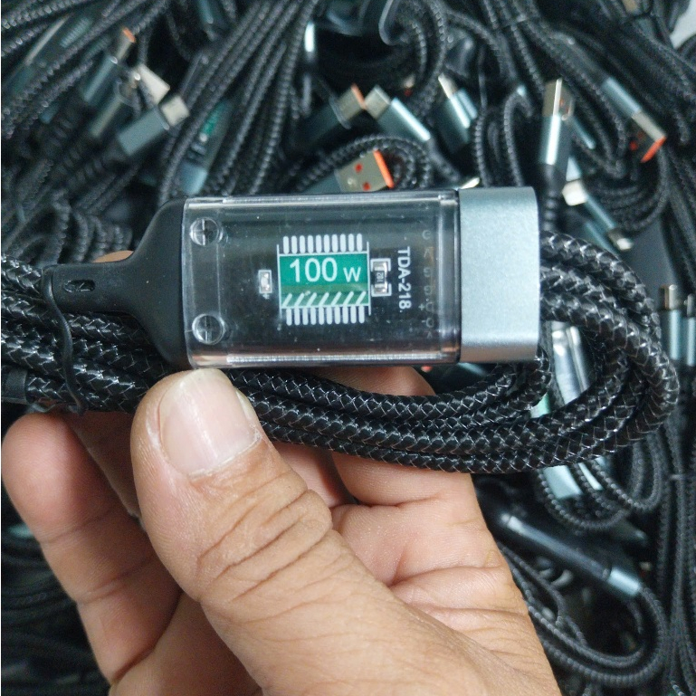Dây Cáp Sạc Dữ Liệu Sạc Nhanh 3 Đầu 100W 6A