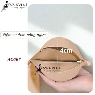 Áo lót su cài trước VANVENE AC667 không gọng đệm dày nâng ngực tạo khe, áo ngực nữ không dây chống tụt cao cấp