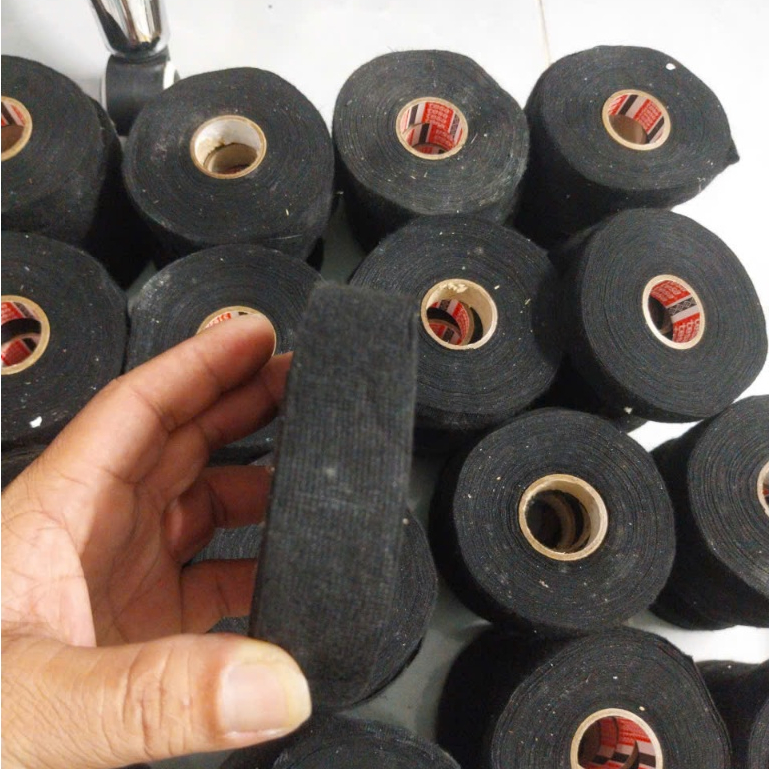 Băng Dính Vải Tesa Chịu Nhiệt Hàng Thanh Lý Dùng Cho Dây Điện Ô Tô Chịu Nhiệt Chống Cháy (19mmx25mm)