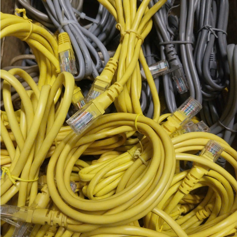 Cáp Mạng Lan RJ45 Cat5e Thanh Lý Nhà Mạng Viễn Thông (1m-1.2m) - Combo 5 sợi