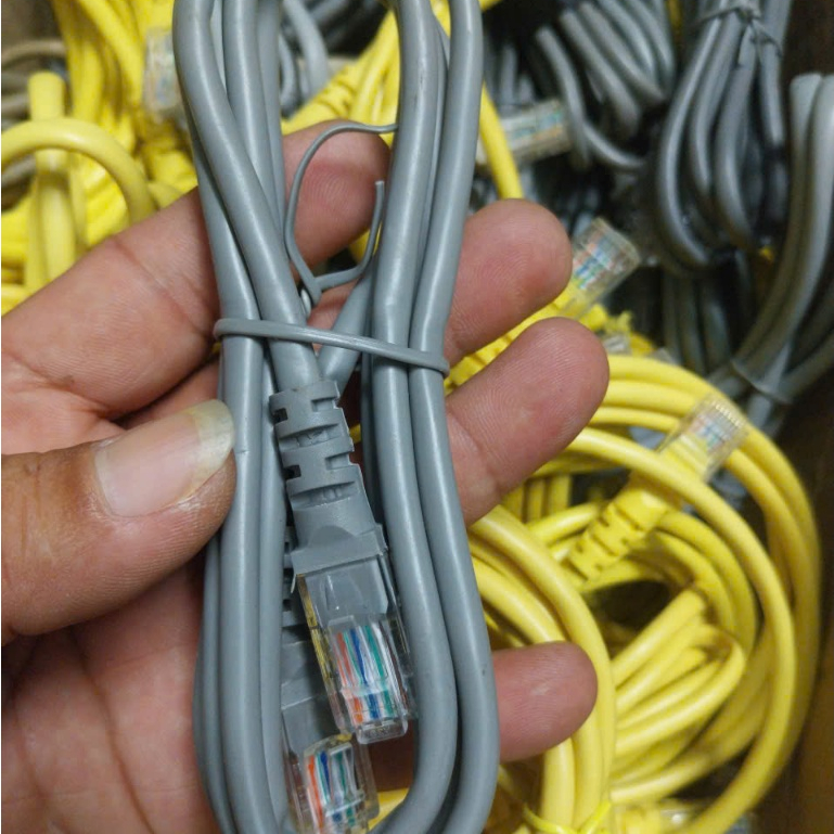 Cáp Mạng Lan RJ45 Cat5e Thanh Lý Nhà Mạng Viễn Thông (1m-1.2m) - Combo 5 sợi