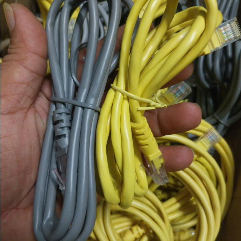 Cáp Mạng Lan RJ45 Cat5e Thanh Lý Nhà Mạng Viễn Thông (1m-1.2m) - Combo 5 sợi