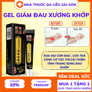 Gel Xoa Bóp Giảm Đau Hoàng Phụ Đường Giảm Đau Xương Khớp Hỗ Trợ Gout Đau Lưng Đầu Gối Vai Gáy 30G