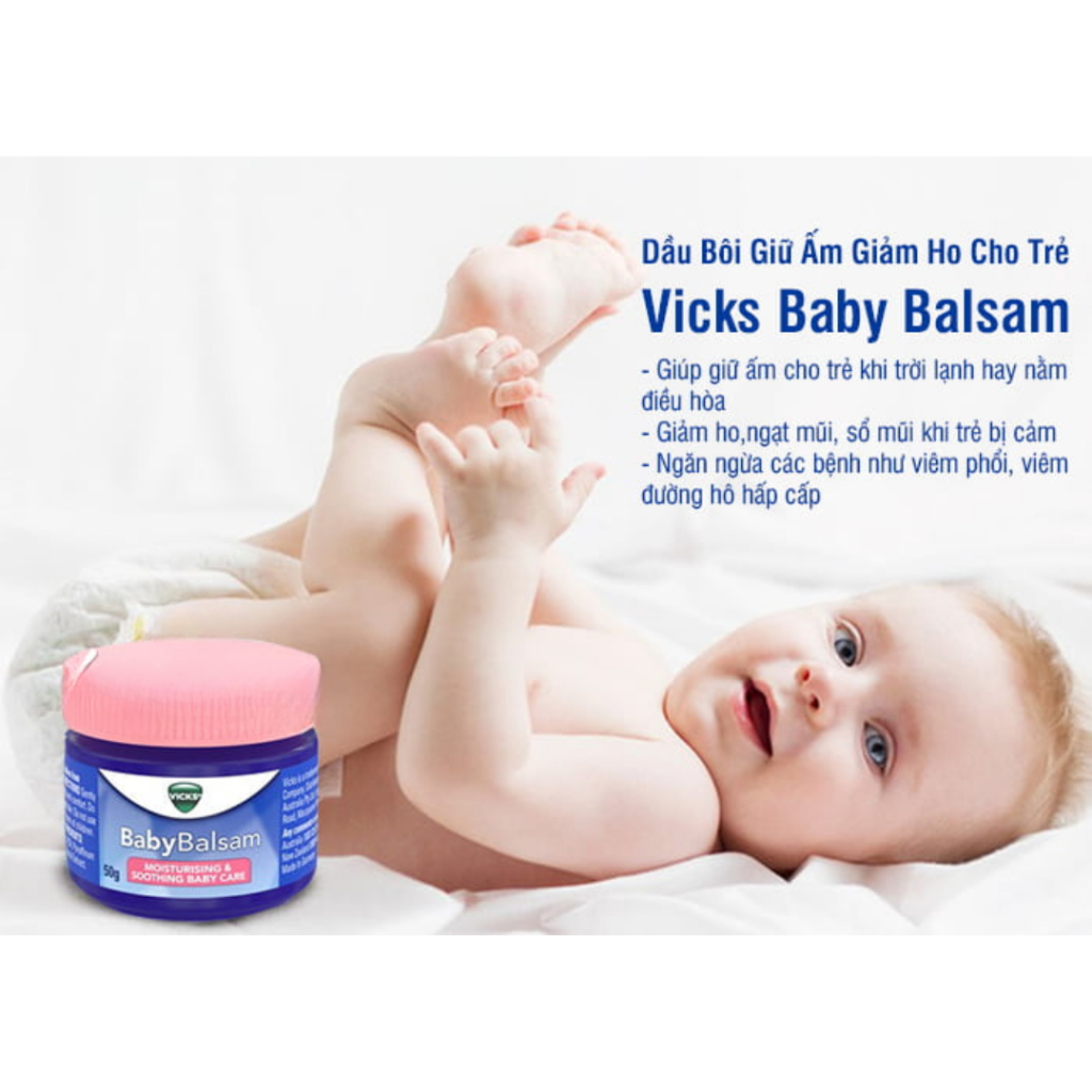 Dầu Bôi Ấm Ngực Cho Bé Vicks Baby Balsam – Dịu Nhẹ, An Toàn, Giúp Bé Dễ Chịu Hơn