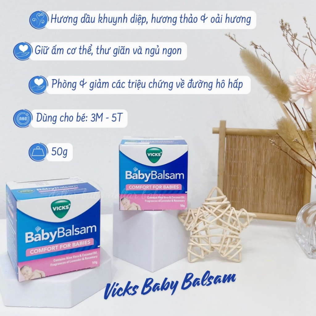 Dầu Bôi Ấm Ngực Cho Bé Vicks Baby Balsam – Dịu Nhẹ, An Toàn, Giúp Bé Dễ Chịu Hơn