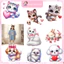 Hình ủi nhiệt quần áo mẫu MÈO CUTE nhiều mẫu,nhiều size, ủi tại nhà bằng bàn ủi-THEO YÊU CẦU INBOX SHOP