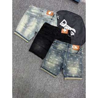Quần Jean Short Nam Wash Loang Họa Tiết In Nổi Form Đẹp – Short Denim Streetwear Cá Tính