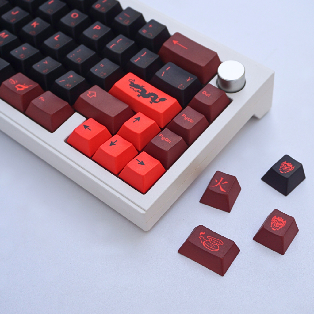 Keycap Linh Lửa Rồng Red Dragon, 134 Nút, Nhựa PBT Dày 1,7mm, Cherry Profile, In Dye-Sub 5 Mặt | BigBuy360 - bigbuy360.vn