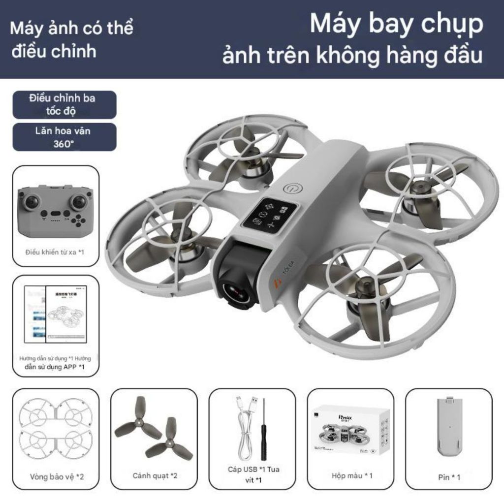 Flycam i1 Max, Drone Mini Cảm Biến Chống Va Chạm, Đông cơ không chổi than Máy Bay Điều Khiển Từ Xa