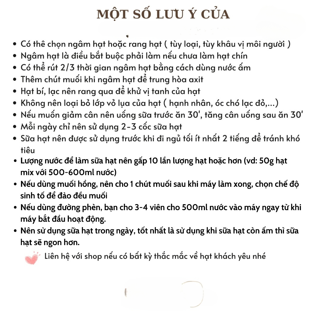 Combo 10 ngày set hạt mix sẵn gói 50g hạt dinh dưỡng - Tặng kèm muối hồng