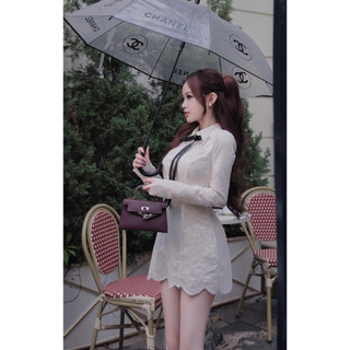 Villa dress váy ren phối nơ tiểu thư siêu xinh