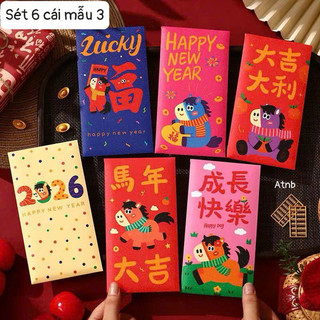 Sét 6 lì xì hoạt hình siêu cute ạ mời các mom thẩm