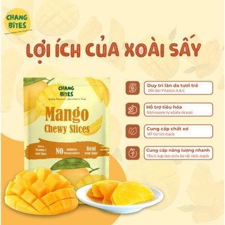 Xoài Sấy Dẻo Ít Đường Chang Bites Ăn Vặt Healthy Giàu Vitamin C, Chuẩn Xuất Khẩu Có Giấy Tờ Công Bố Đầy Đủ